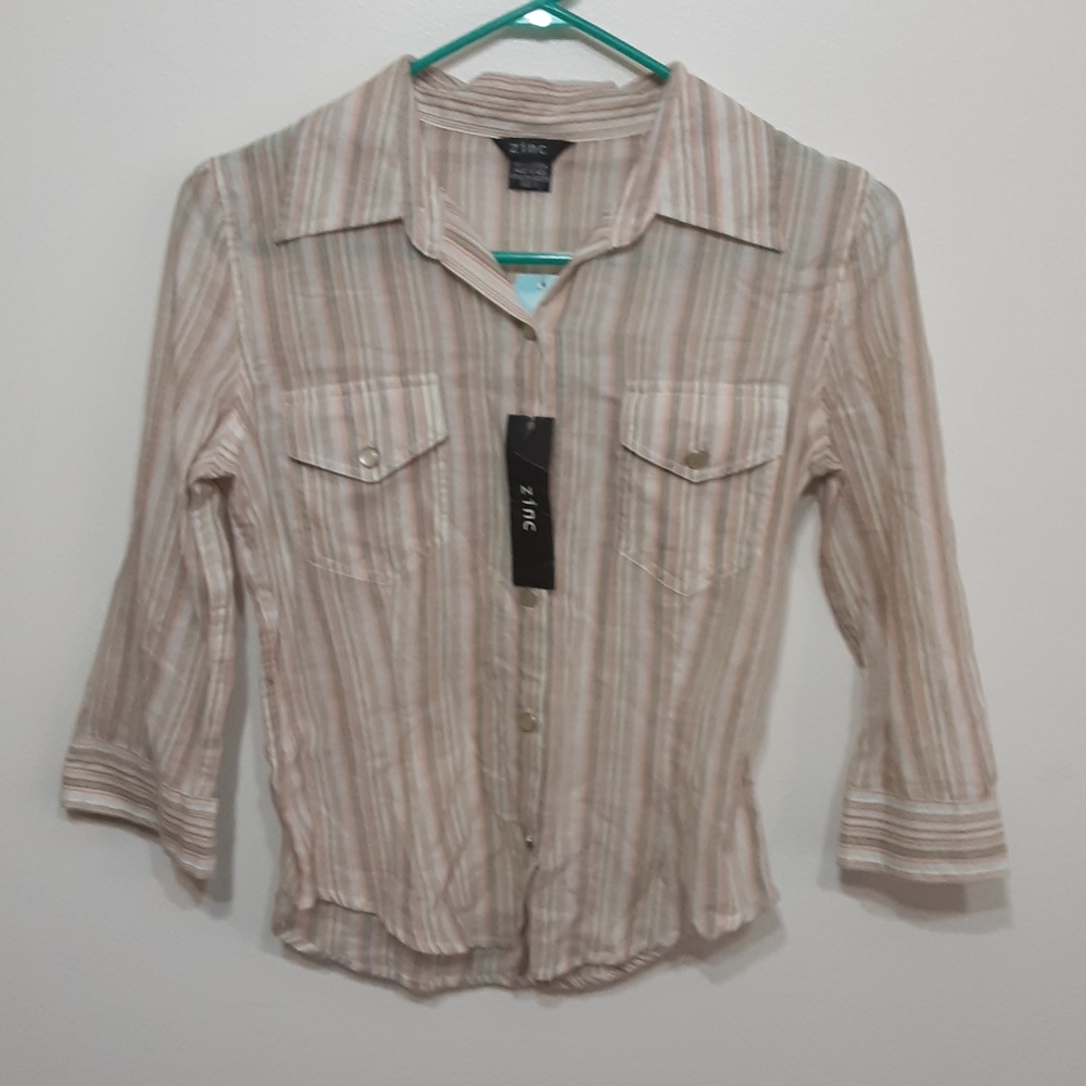 A Button-down long-sleeve t-shirt